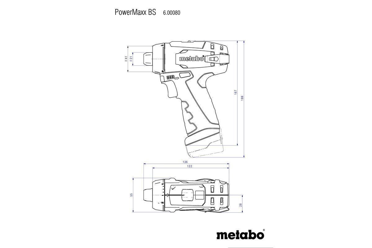Акумуляторний дриль-шуруповерт Metabo PowerMaxx BS Basic Картонна коробка (600984000)