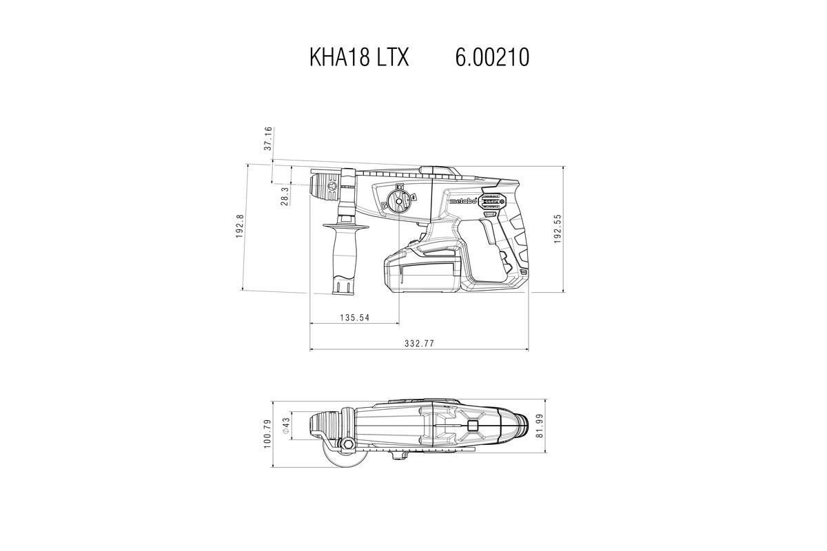 Акумуляторний перфоратор Metabo KHA 18 LTX metaBOX 165 L (600210800)