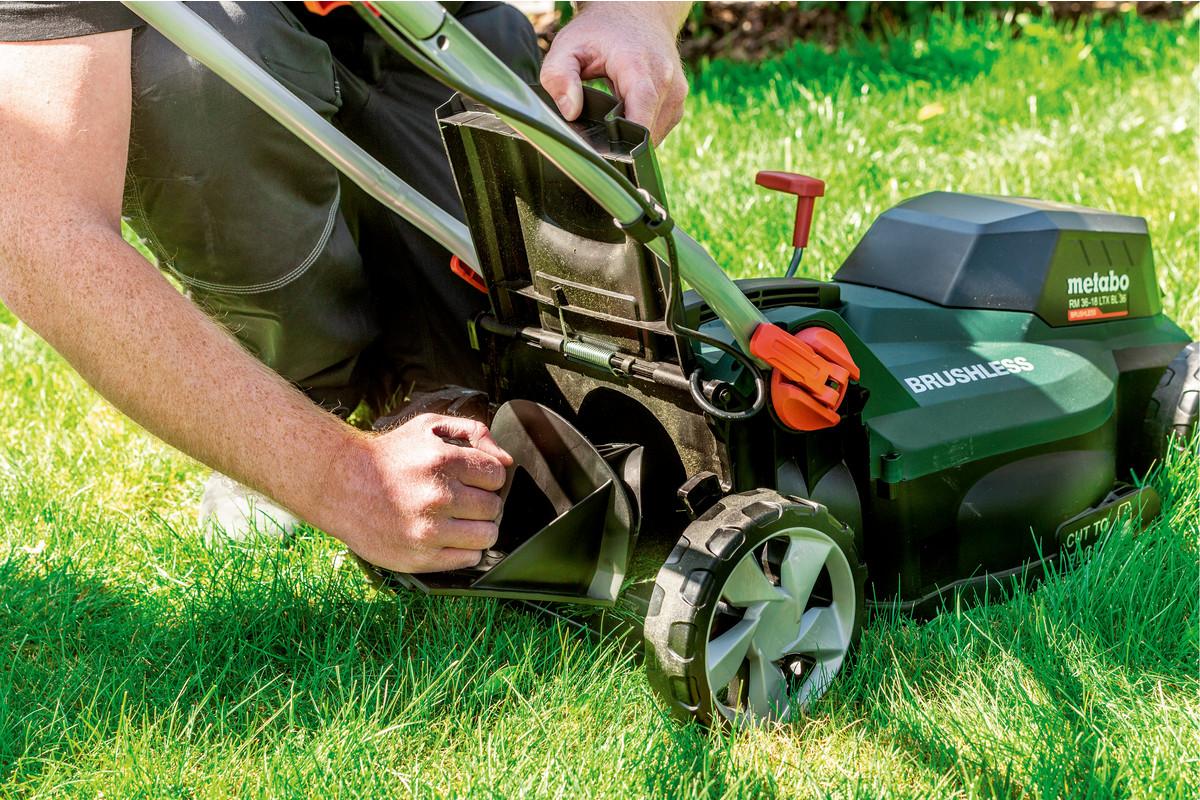 Акумуляторна газонокосарка Metabo RM 36-18 LTX BL 36 Картонна коробка (601716850)
