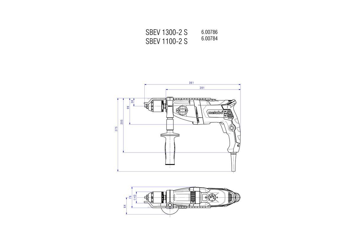 Ударний дриль Metabo SBEV 1100-2 S metaBOX 145 L (600784500)