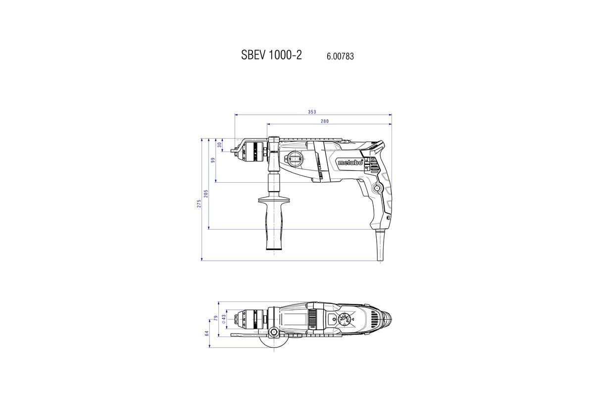 Ударний дриль Metabo SBEV 1000-2 metaBOX 145 L (600783620)