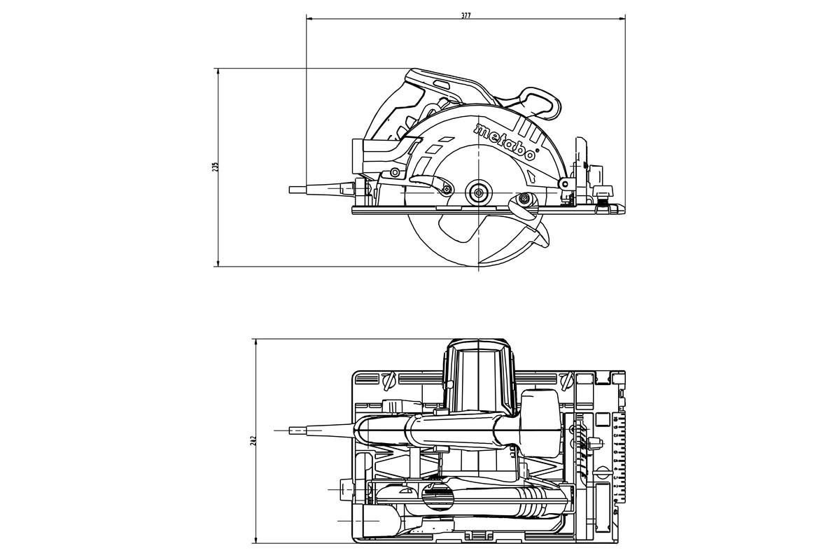 Ручна дискова пила Metabo KS 55 FS Картонна коробка (600955000)