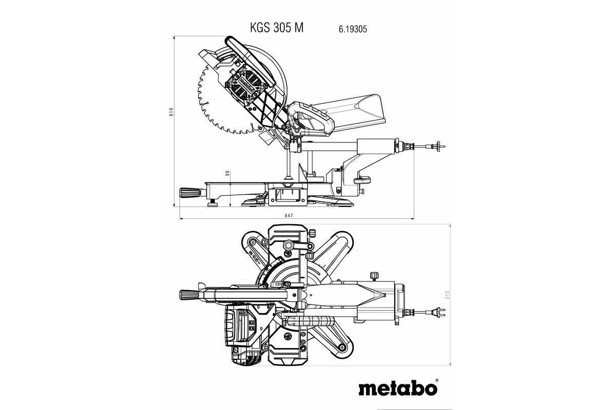 Торцювальна пила Metabo KS 305 M Картонна коробка (619003000)