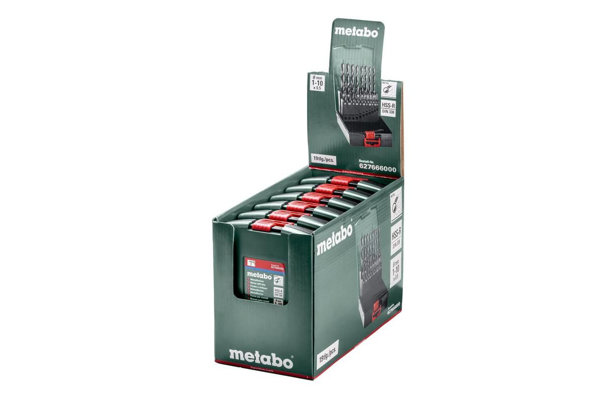 Набір свердел по металу Metabo HSS-R, SP, 19 предметів (627666000)