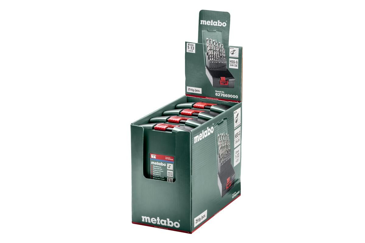 Набір свердел по металу Metabo HSS-G, SP, 25 предметів (627669000)