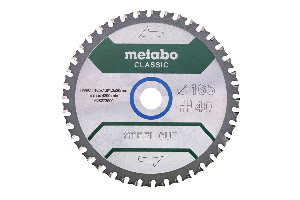 Пильний диск Metabo Steel cut/Sandwich panel Classic, 190x2,0/1,6x30 Z48 FZFA/FZFA 4° /B (628684000)
