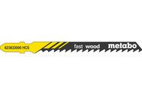 Лобзикове полотно Metabo Fast Wood T 144 D, 5 шт (623633000)