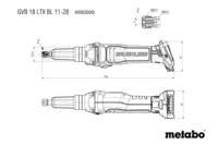 Акумуляторна прямошліфувальна машина Metabo GVB 18 LTX BL 11-28 metaBOX 145 L (600826840)
