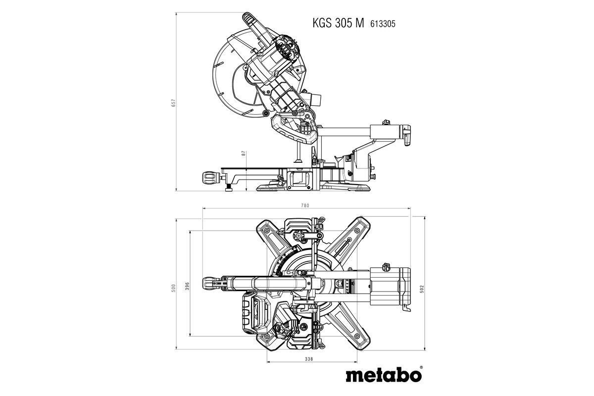 Торцювальна пила Metabo KGS 305 M Set (613305900)