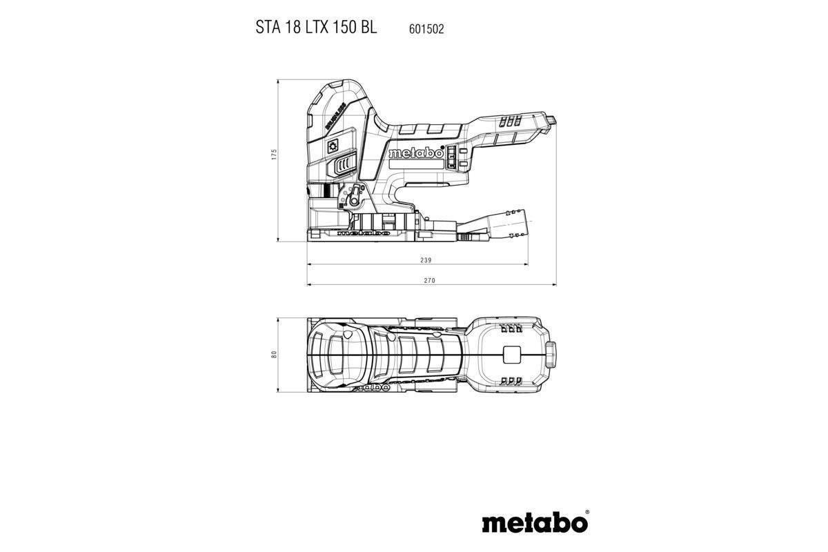 Акумуляторний лобзик Metabo STA 18 LTX 150 BL metaBOX 145 L (601502840)