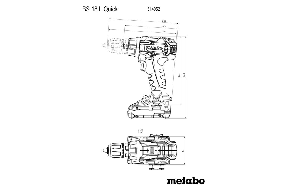 Акумуляторний ударний дриль Metabo SB 18 L Quick metaBOX 145 (614054500)