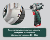 Акумуляторний дриль-шуруповерт Metabo PowerMaxx BS Сумка для інструменту (600079500)