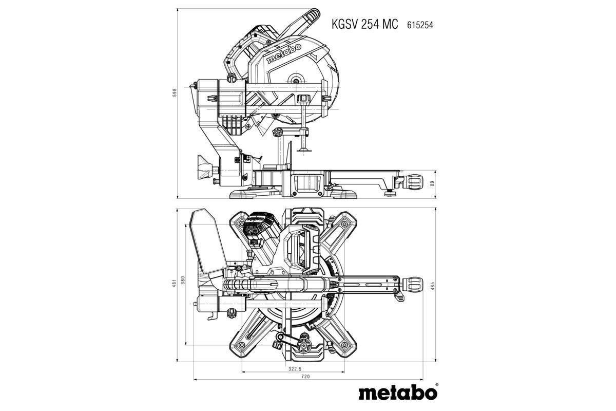 Торцювальна пила Metabo KGSV 254 MC (615254000)